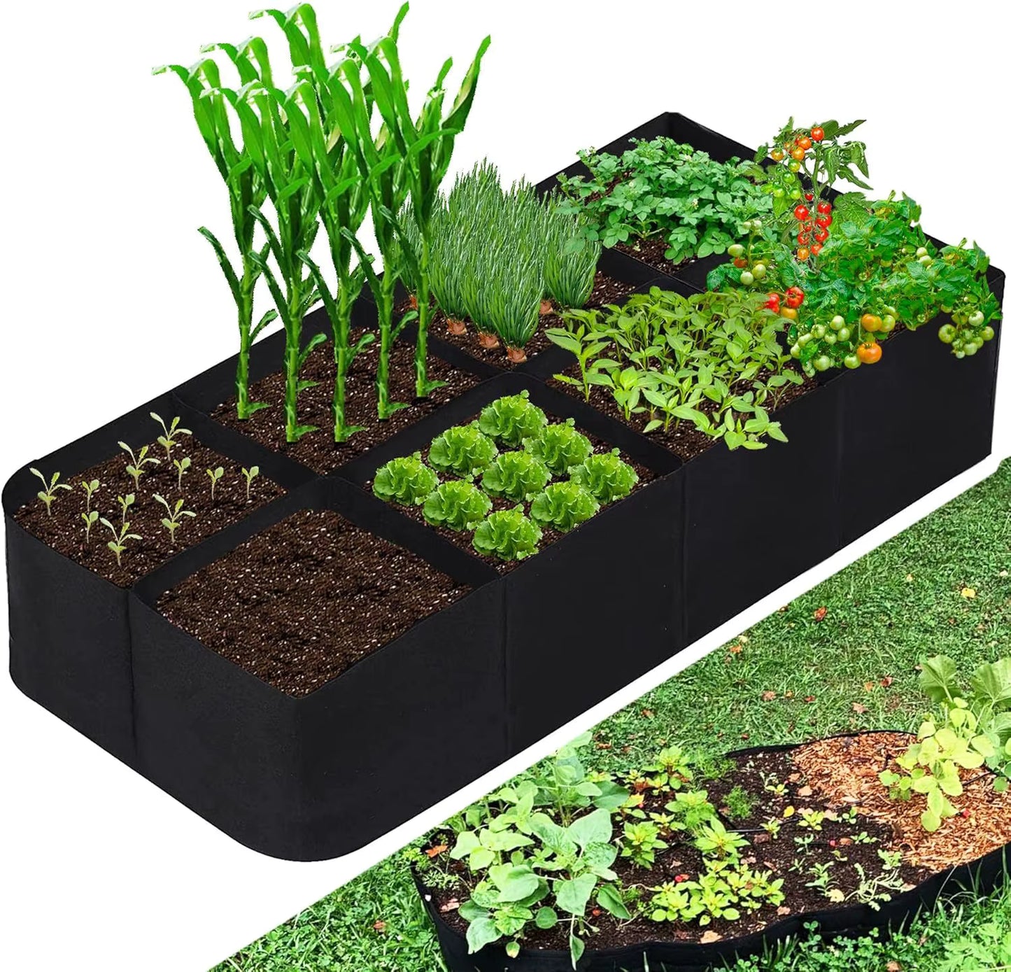 Vibes Garden™ Planting Bag Multi-gird Felt Growing